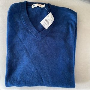 J.Crew Mens Navy V-Neck Sweater